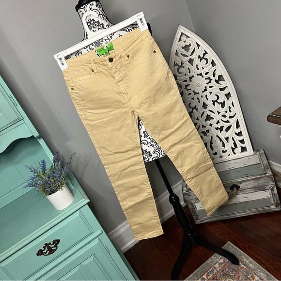 Free People x Sandrine Rose Medium Skinny Jean Size 26 NWT Sunflower - Picture 1 of 12